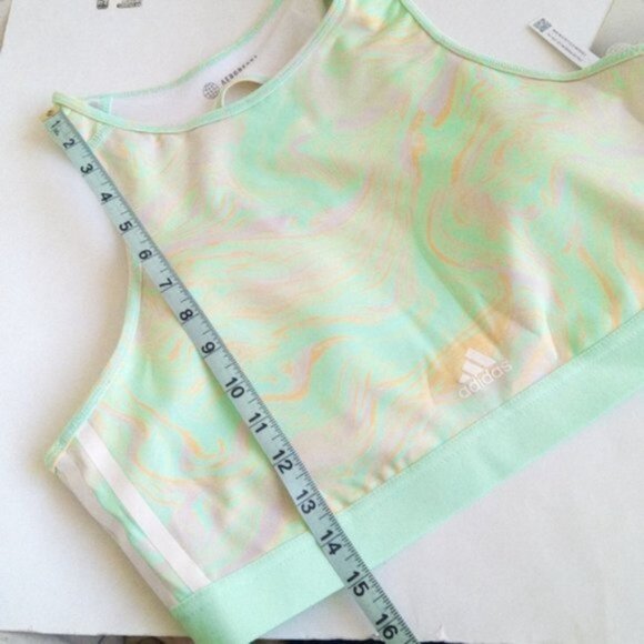 New Hyperglam AEROREADY Training Light Support Marble Print Workout Bra Size 2XL - Picture 10 of 15